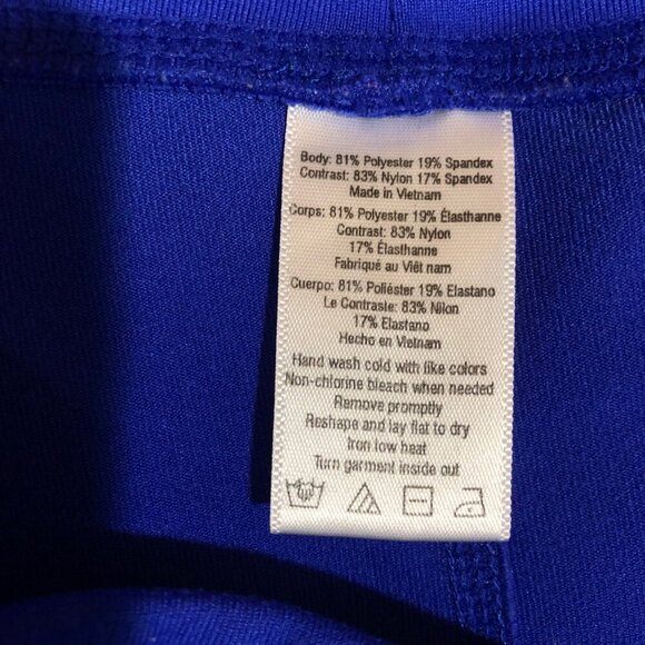 Alo Yoga Moto Bright Blue Leggings Size M - Picture 7 of 7